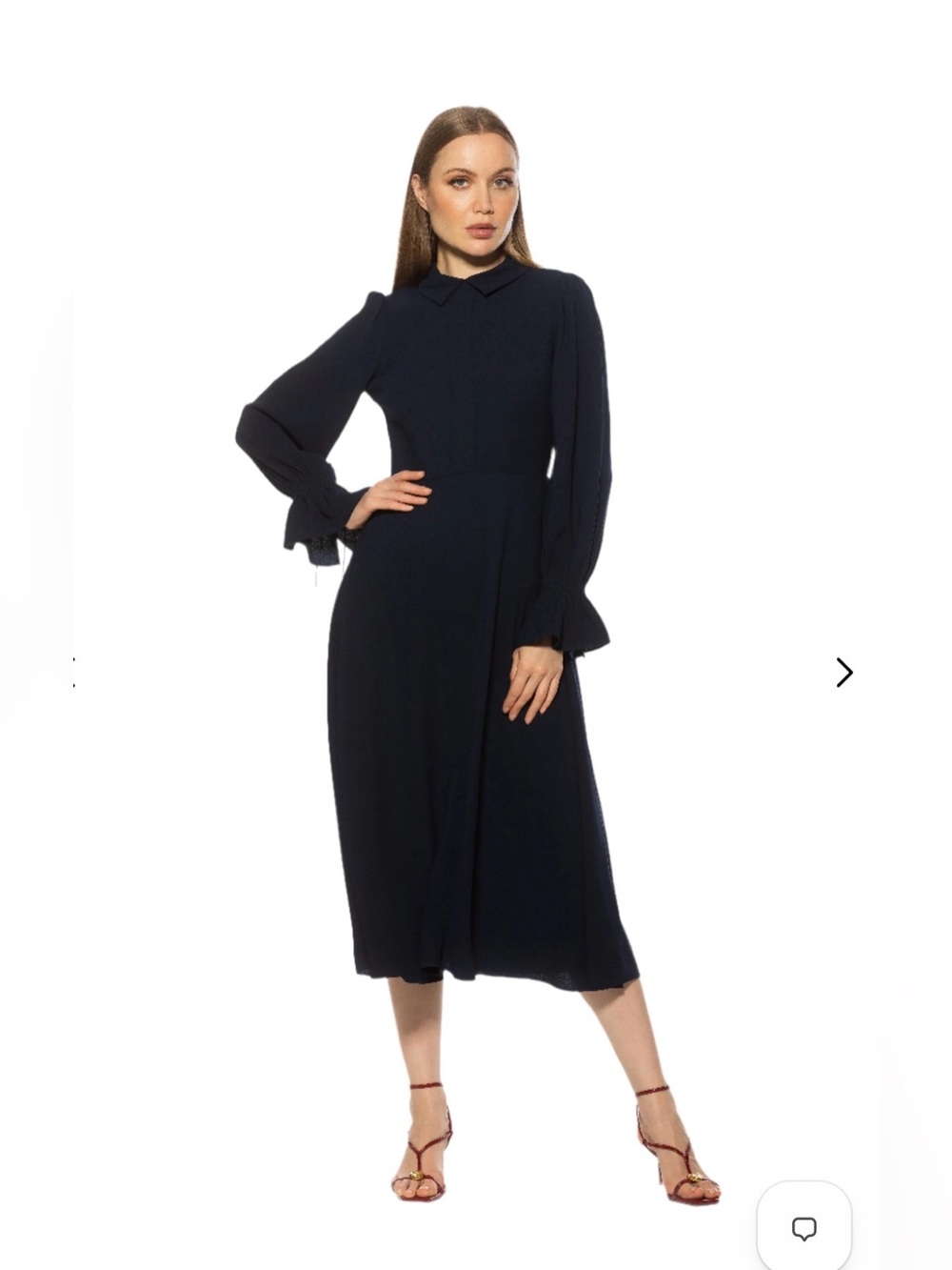Women's ALEXIA ADMOR Lana Collared Fit & Flare Midi Dress Size 6 NWT